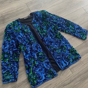 VINTAGE Silk Sequin Jacket